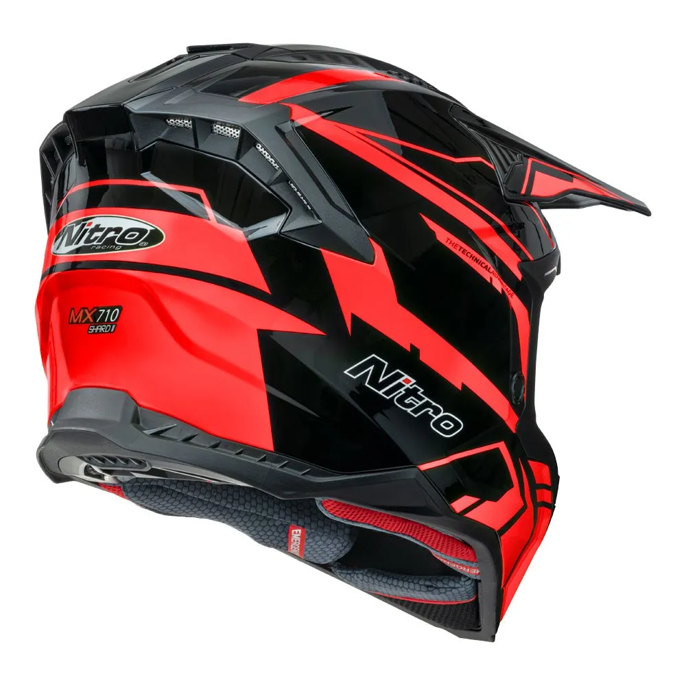 Nitro MX710 Shard II Red/Black Helmet