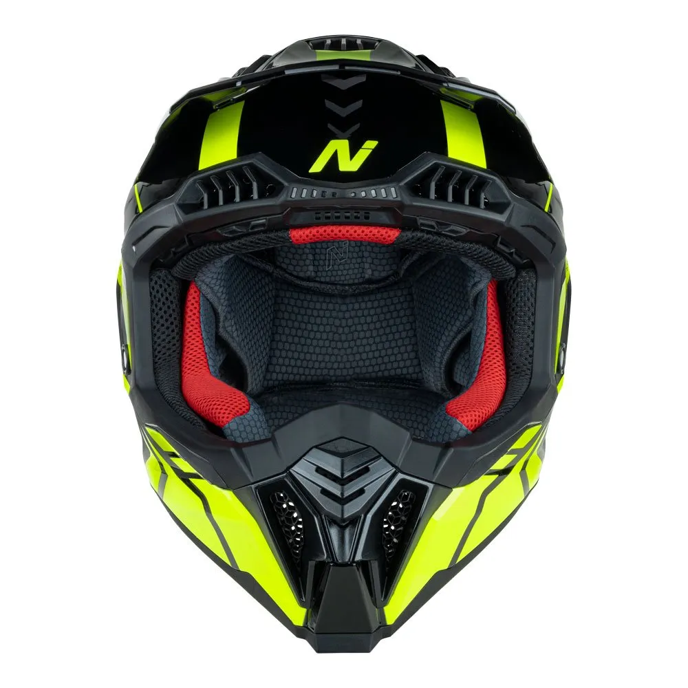 Nitro MX710 Shard II Fluro Yellow/Black Helmet