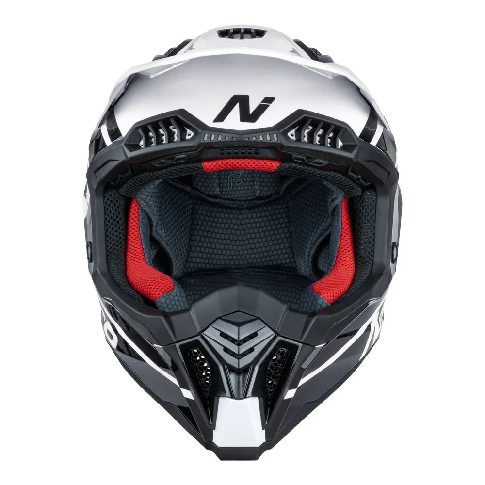 Nitro MX710 Onyx White/Grey Helmet