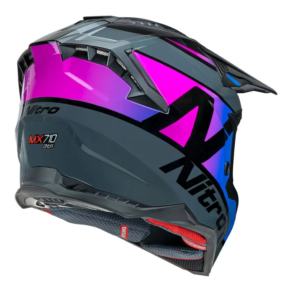 Nitro MX710 Onyx Purple/Pink Helmet