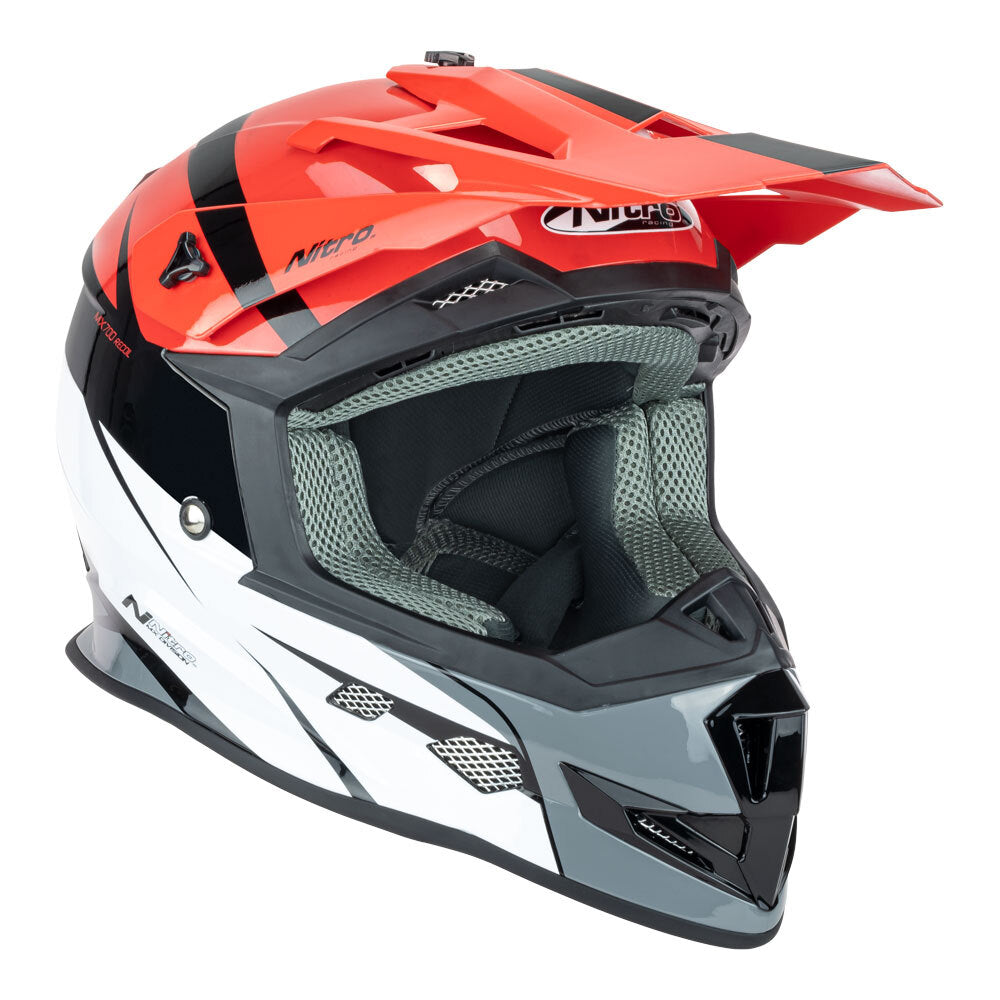 Nitro MX700 Recoil Red/Black/White Youth Helmet - EasyR