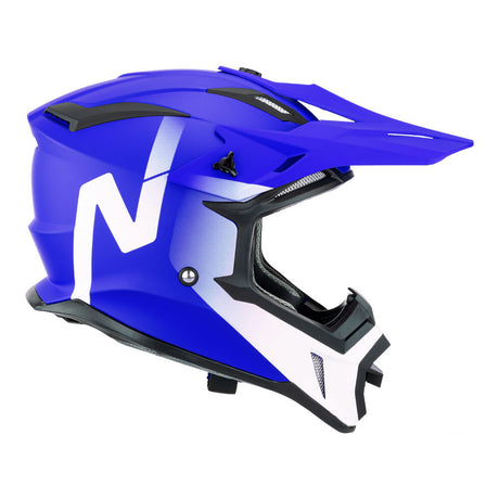 Nitro MX760 Satin Blue/White Helmet - EasyR