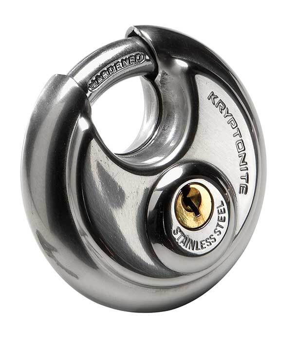 Kryptonite 850434 Stainless Steel Round 70mm Padlock w/Key