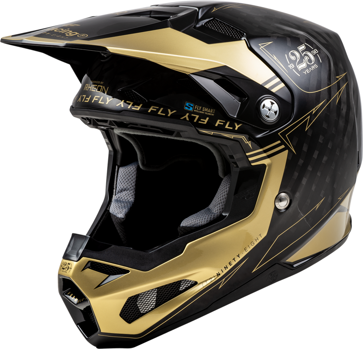 FLY Formula S Carbon Legacy Black/Gold Helmet