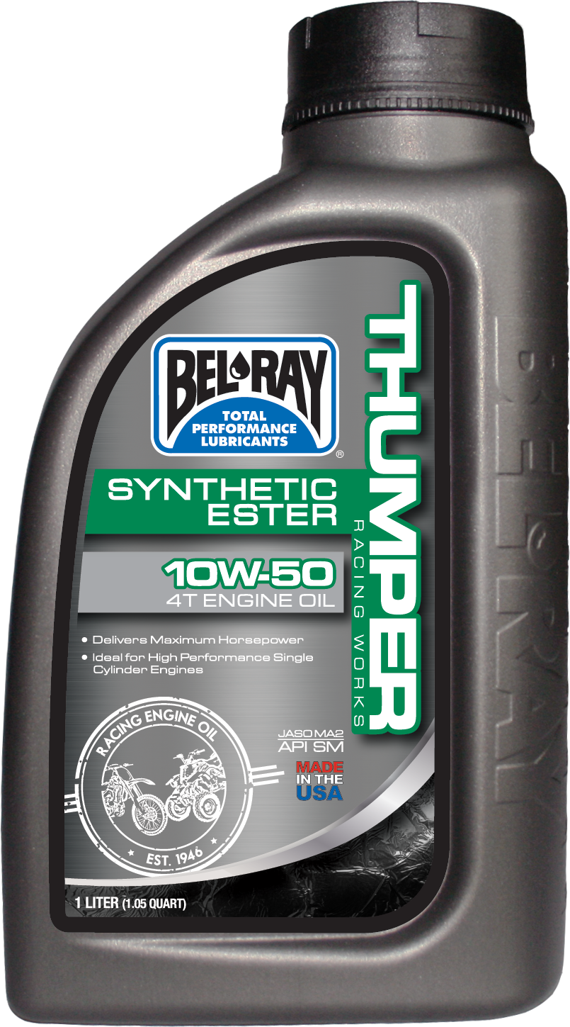 Belray 99550B1LW Works Thumper Racing Synthetic Ester 4T Engine Oil 10W50 1L