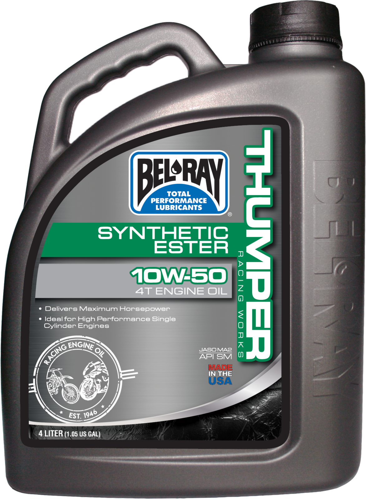 Belray 99550B4LW Works Thumper Racing Synthetic Ester 4T Engine Oil 10W50 4L