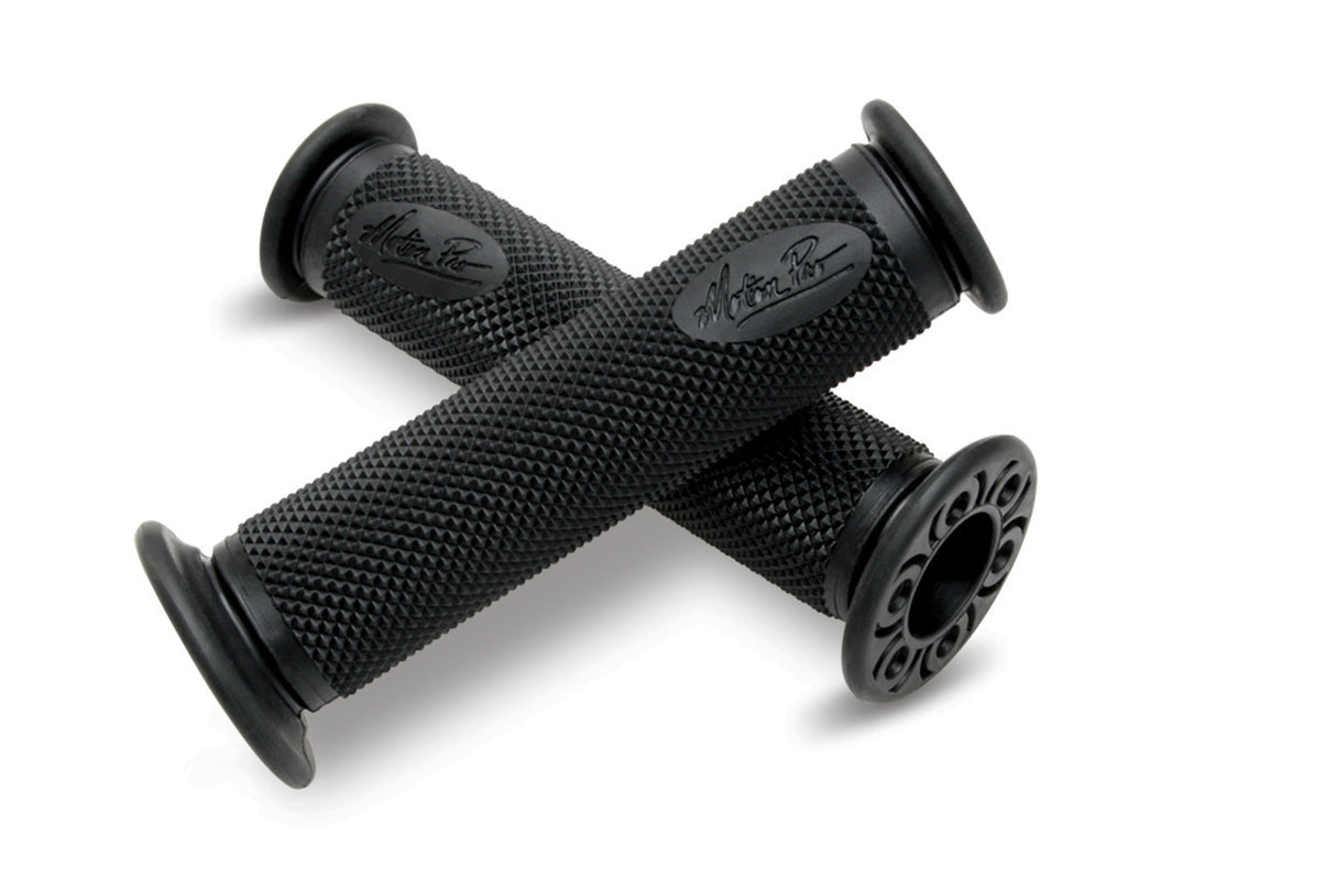 Motion Pro Road Control Grips Diamond Pattern Black for 22mm Handlebars