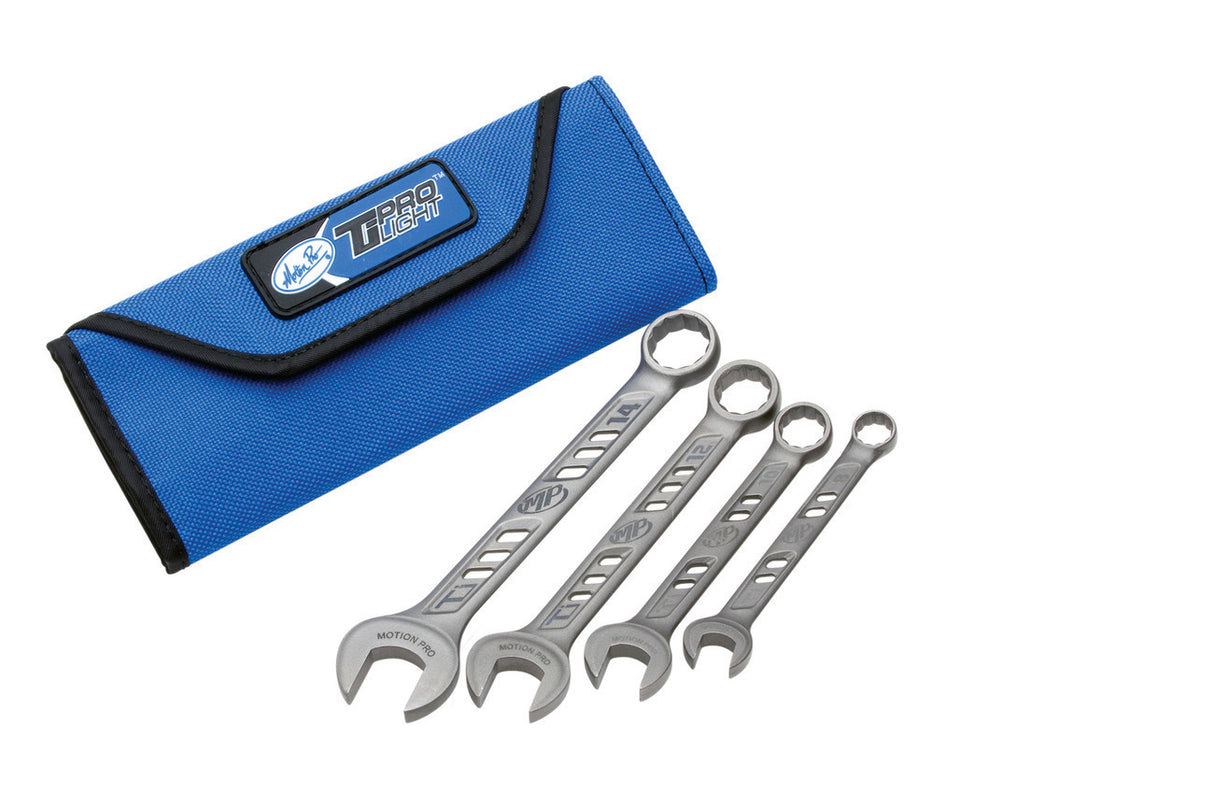 Motion Pro TiProlight Titanium Combination Wrench Set (4 Pieces) (8/10/12/14 mm)