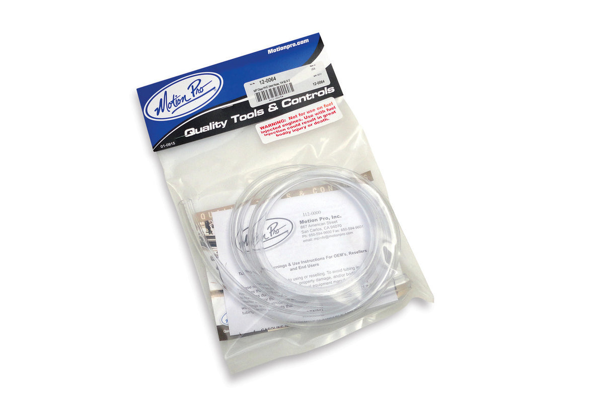 Motion Pro Clear PVC Vent Hose 1/4" (6mm) ID X 3'