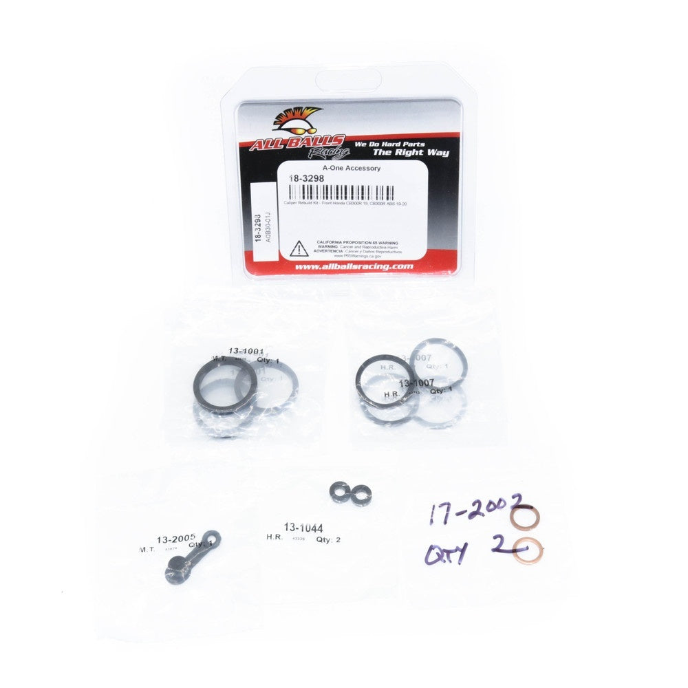 All Balls 18-3298 Brake Caliper Rebuild Kit for Honda