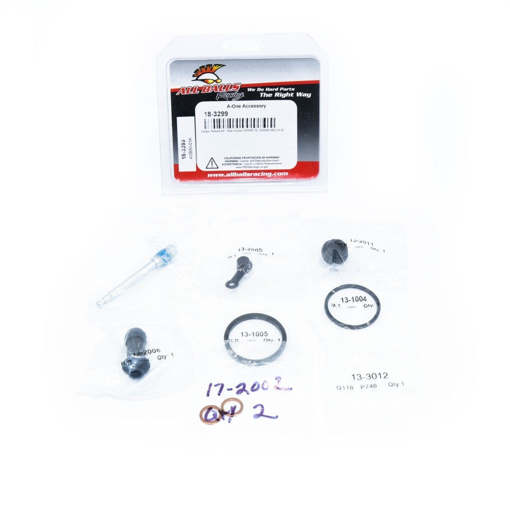 All Balls 18-3299 Brake Caliper Rebuild Kit for Honda