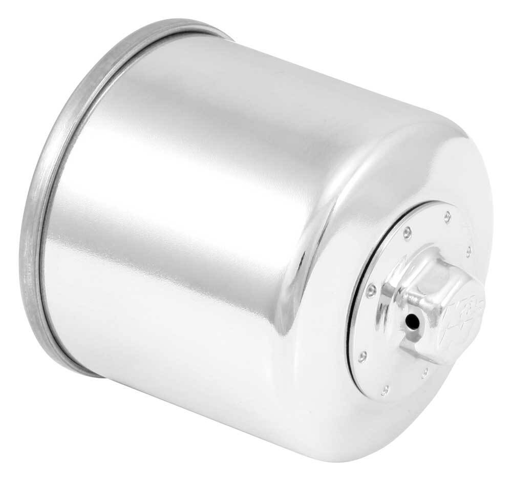 K&N KN-204C Cartridge Oil Filter (Chrome) for some Kawasaki 99-19/Honda 00-20/Triumph 04-20/Arctic Cat 04-06 Models