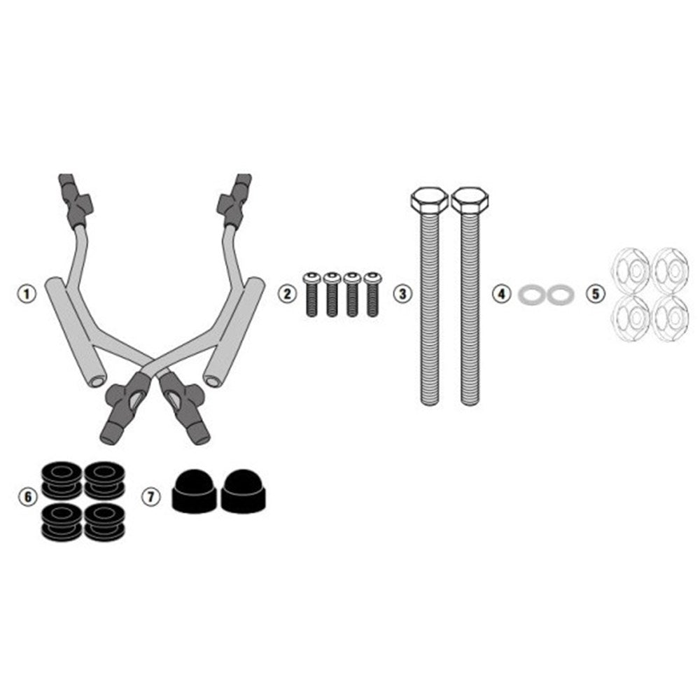 Givi A5615A Windshield Mounting Kit for Piaggio Medley 125-150-200 I-GET/Medley S 125-150-200 I-GET 20-25 w/7057A/7057S Windshields