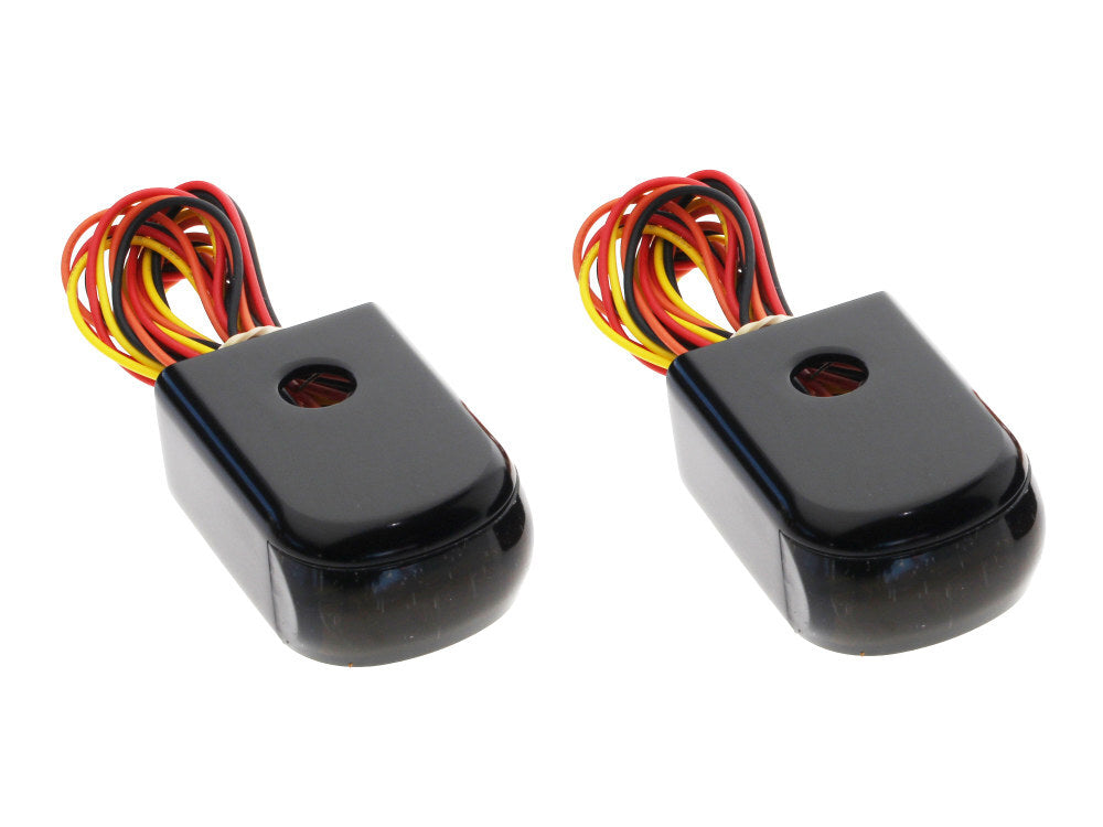 Alloy Art AA-DSL-2B Strut Light Kit w/Red Run/Brake Amber Turn Signal Black for FXD Dyna 91-05