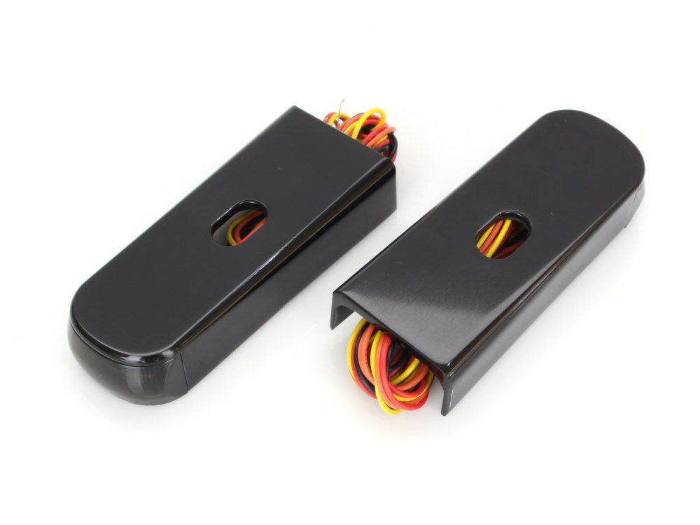 Alloy Art AA-DSL8-2B Strut Light Kit w/Red Run/Brake Amber Turn Signal Black for Dyna 06-17