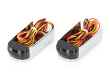 Alloy Art AA-SSL-LG-2C Strut Light Kit w/Red Run/Brake Amber Turn Signal Chrome for Softail Sport Glide/Low Rider 18-Up