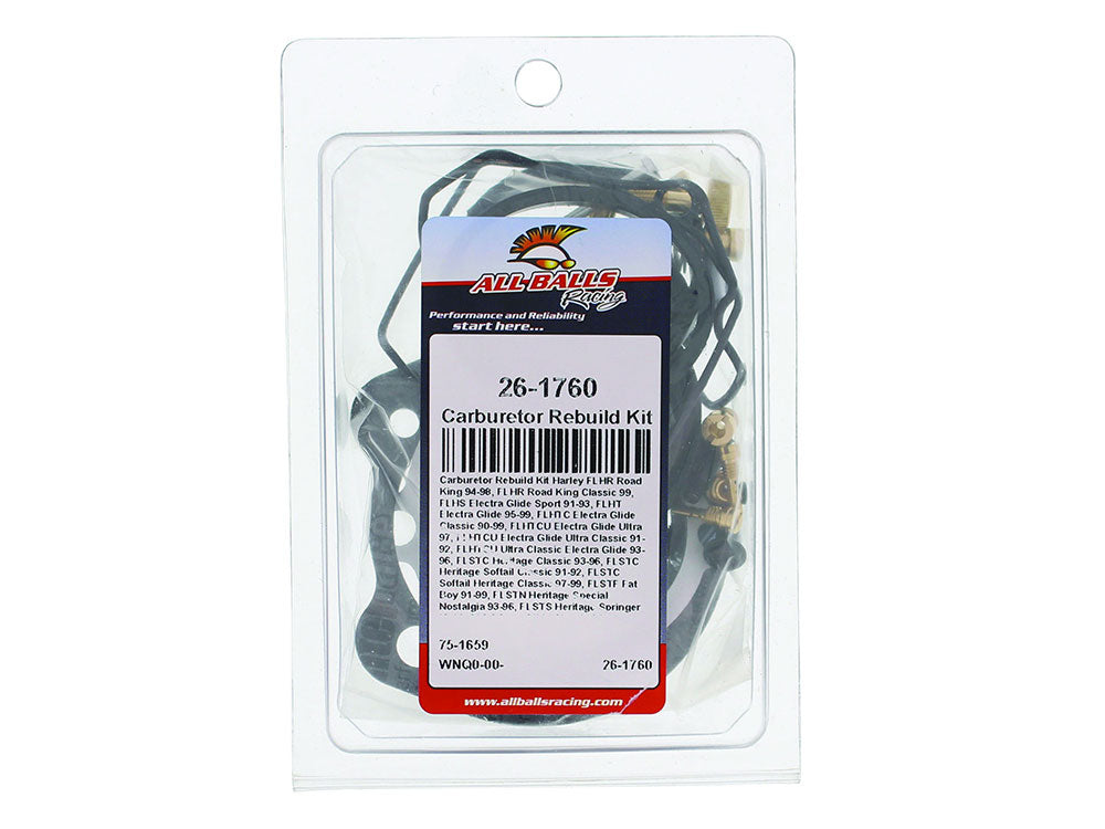 All Balls Racing ABR-26-1760 CV Carburetor Rebuild Kit for Big Twin 90-06/Sportster 88-06