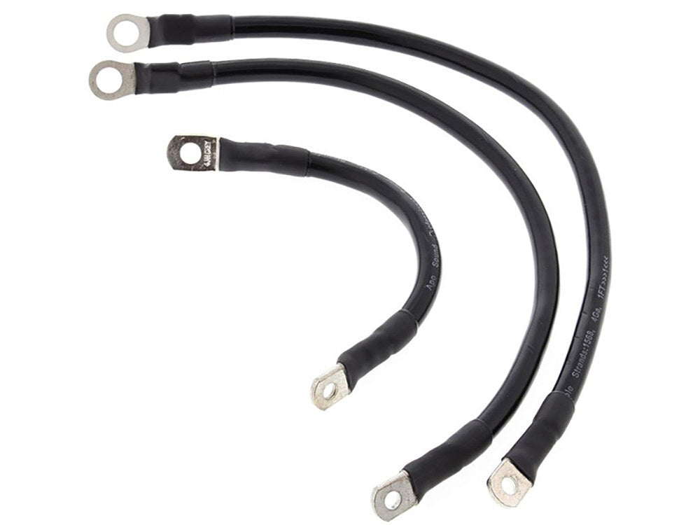 All Balls Racing ABR-79-3001-1 Battery Cable Kit Black for Softail 84-88