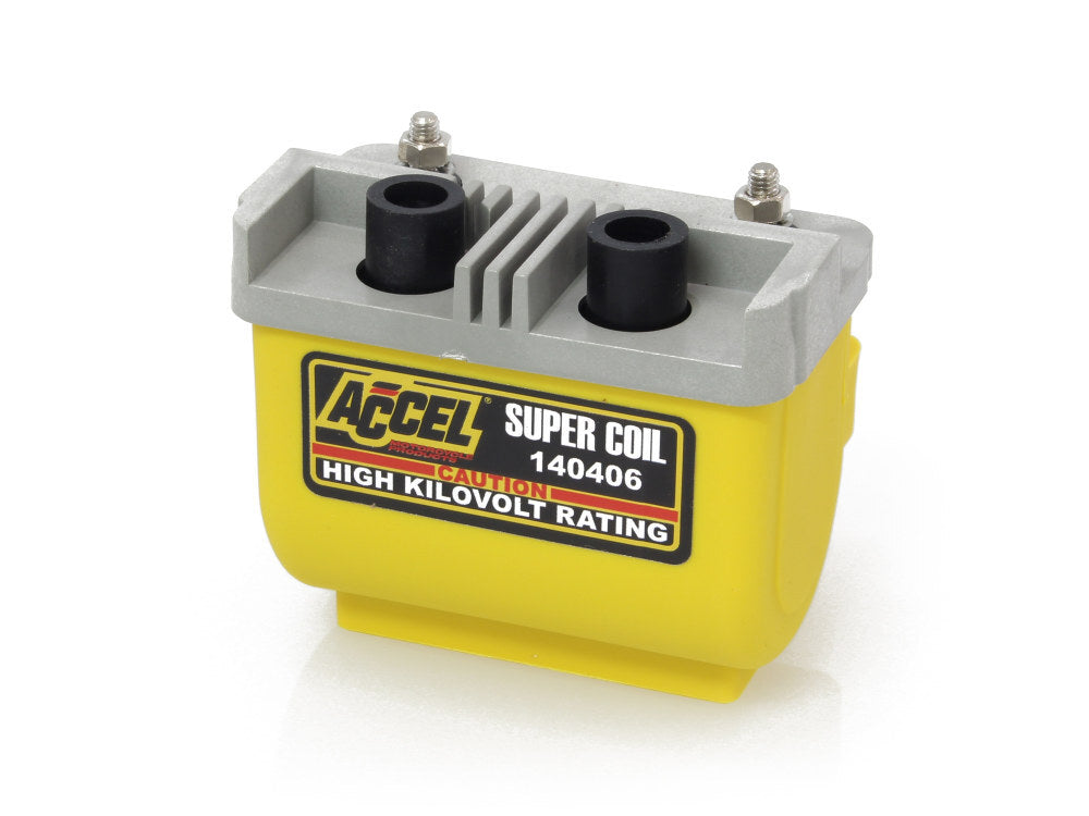 Accel ACL-140406 Ignition Coil Yellow for Big Twin/Sportster 65-Up w/Points