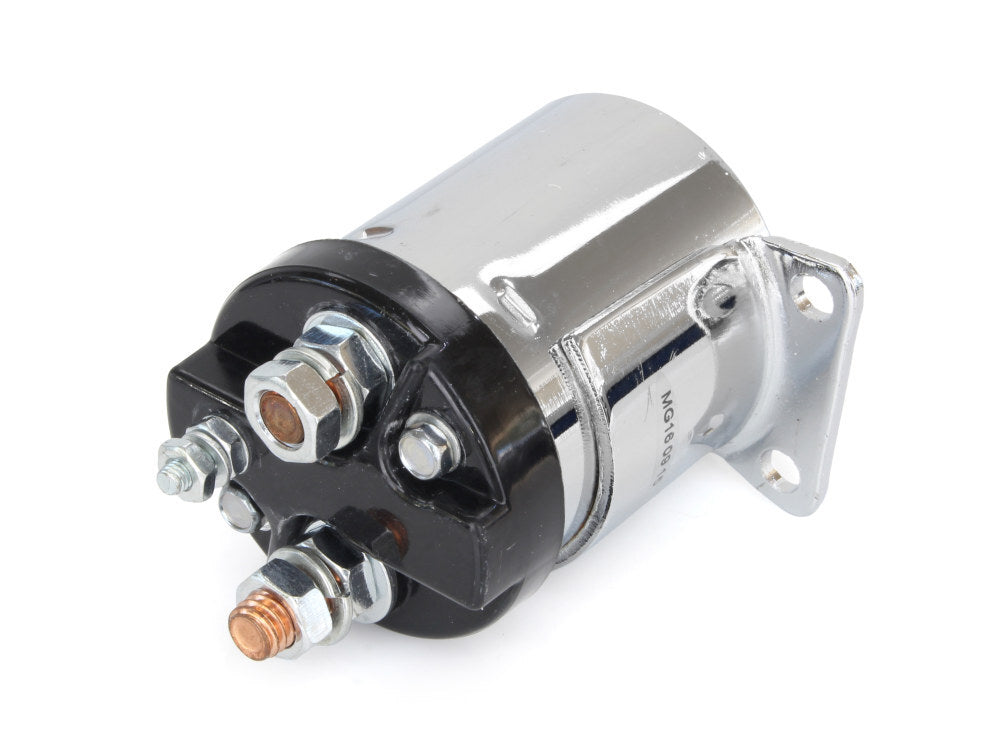 Accel ACL-40111C Starter Solenoid Chrome for Big Twin 65-86 4 Speed/Softail 84-88/Sportster 67-80