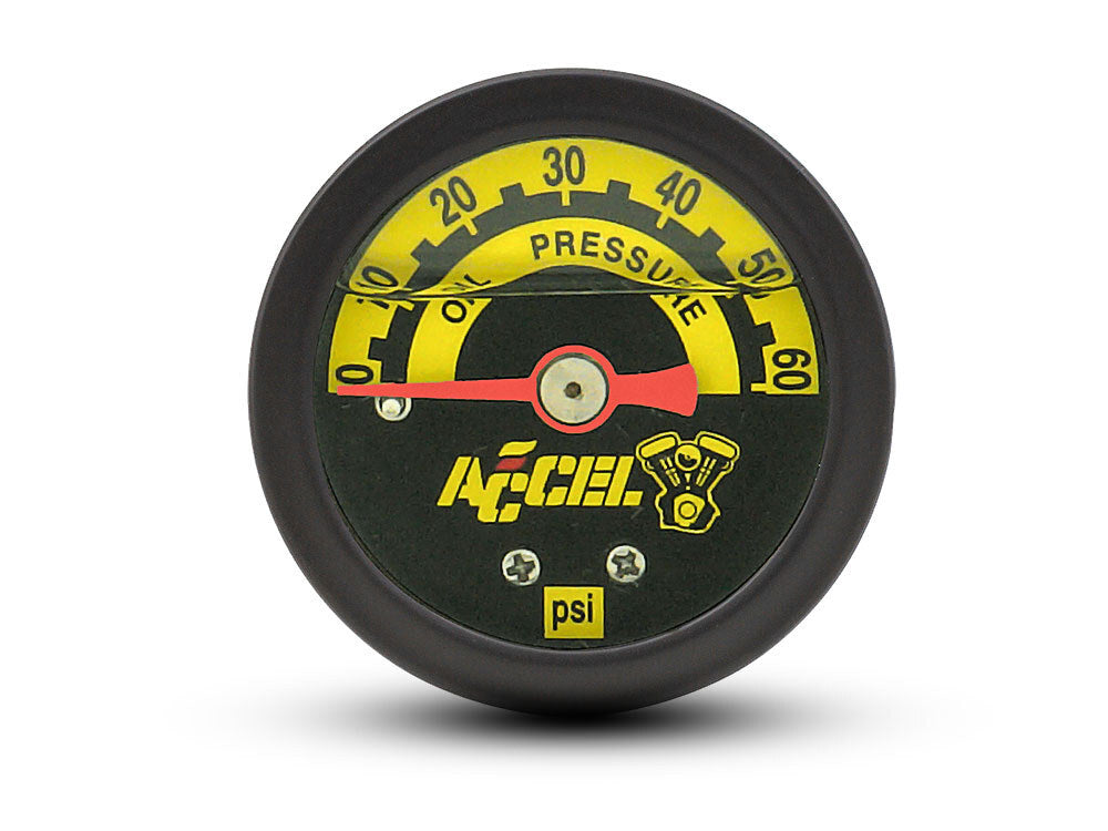 Accel ACL-7121B 60psi Oil Pressure Gauge Black