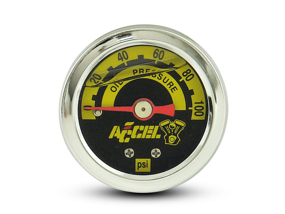 Accel ACL-7122 100psi Oil Pressure Gauge Chrome