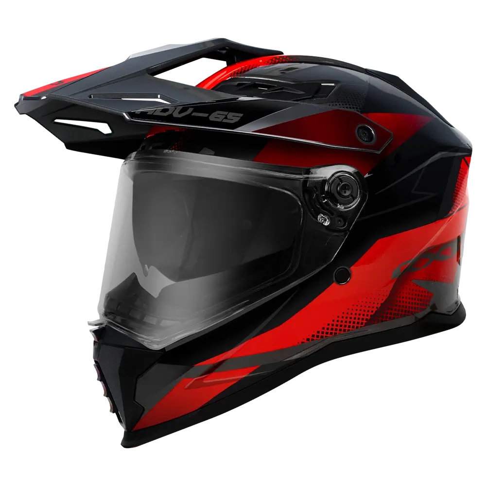 RXT ADV-65 Gloss Black/Grey/Red Helmet