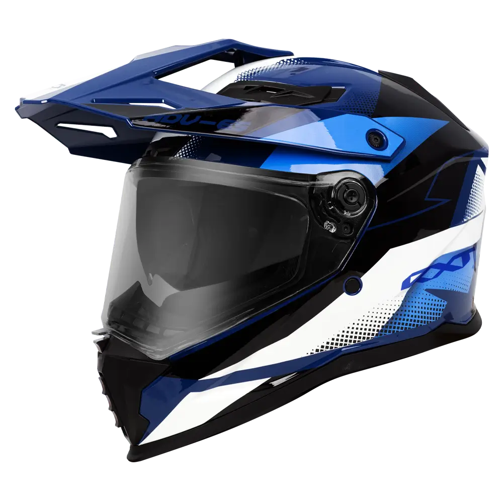 RXT ADV-65 Gloss Black/Grey/Blue Helmet
