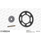 AFAM AF01489244 A530XHR2-G 114L Chain & 17-42T Steel Sprocket Kit for Suzuki GSXR1000 09-16