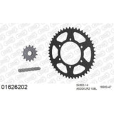 AFAM AF01626202 A520XRR3-G 108L Chain & 14-47T Steel Sprocket Kit for Kawasaki ZZR250 90-03