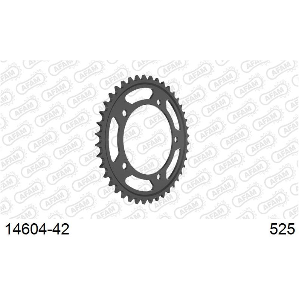 AFAM AF1460442 42T Steel Rear Sprocket (525 Pitch) for Suzuki GSX-R600/GSX-R750/GSX-R1000/V-Strom 1000 Models