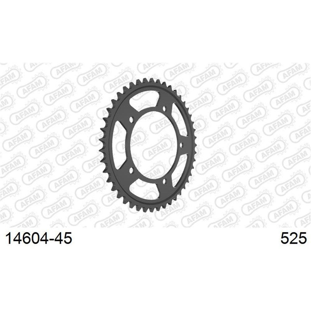 AFAM AF1460445 45T Steel Rear Sprocket (525 Pitch) for Suzuki GSX-R600/GSX-R750/GSX-R1000/V-Strom 1000 Models