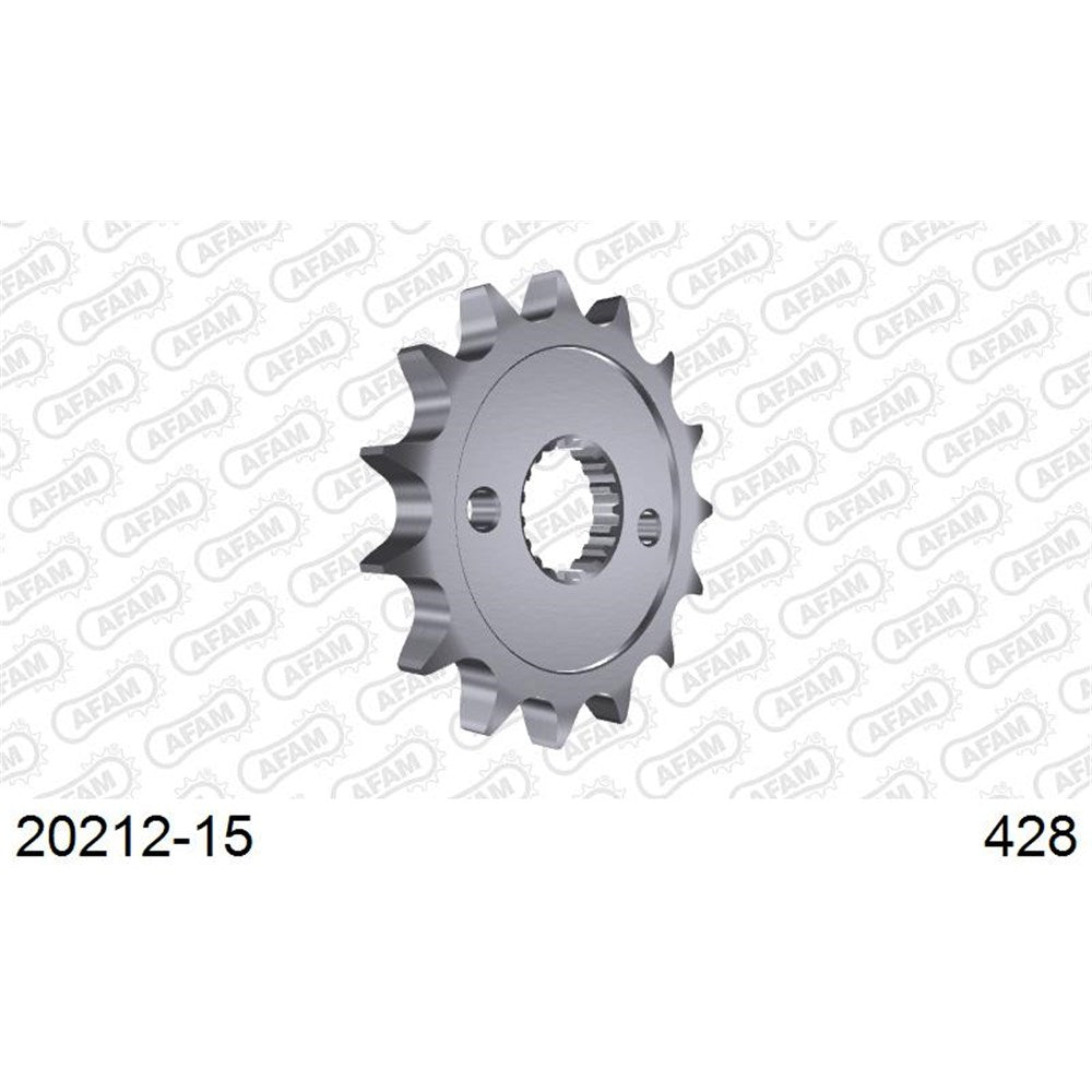 AFAM AF2021215 15T Front Sprocket (428 Pitch) for Honda CRF250R/CRF250RX/CRF450R/CRF450RX Models