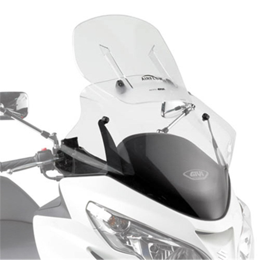 Givi AF266 Airflow Sliding Clear Windshield (Maximum 81 x 67cm & 12cm travel) for Suzuki Burgman 400 06-16