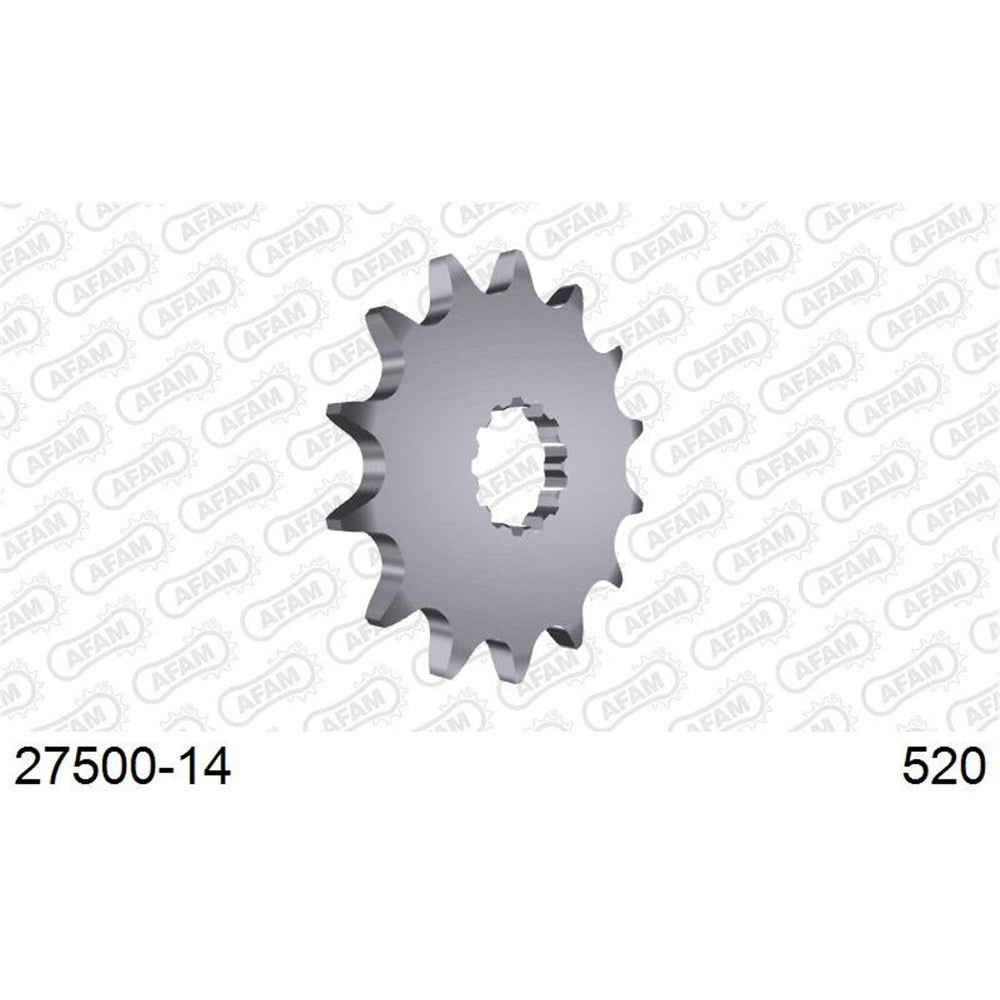 AFAM AF2750014 14T Front Sprocket (520 Pitch) for Kawasaki KX250/KLX300/KLX300R/ER-6n/ER-6f/Ninja 650R/Vulcan S 650/Yamaha YZ250/TDR250/Aprilia RS 250 Models