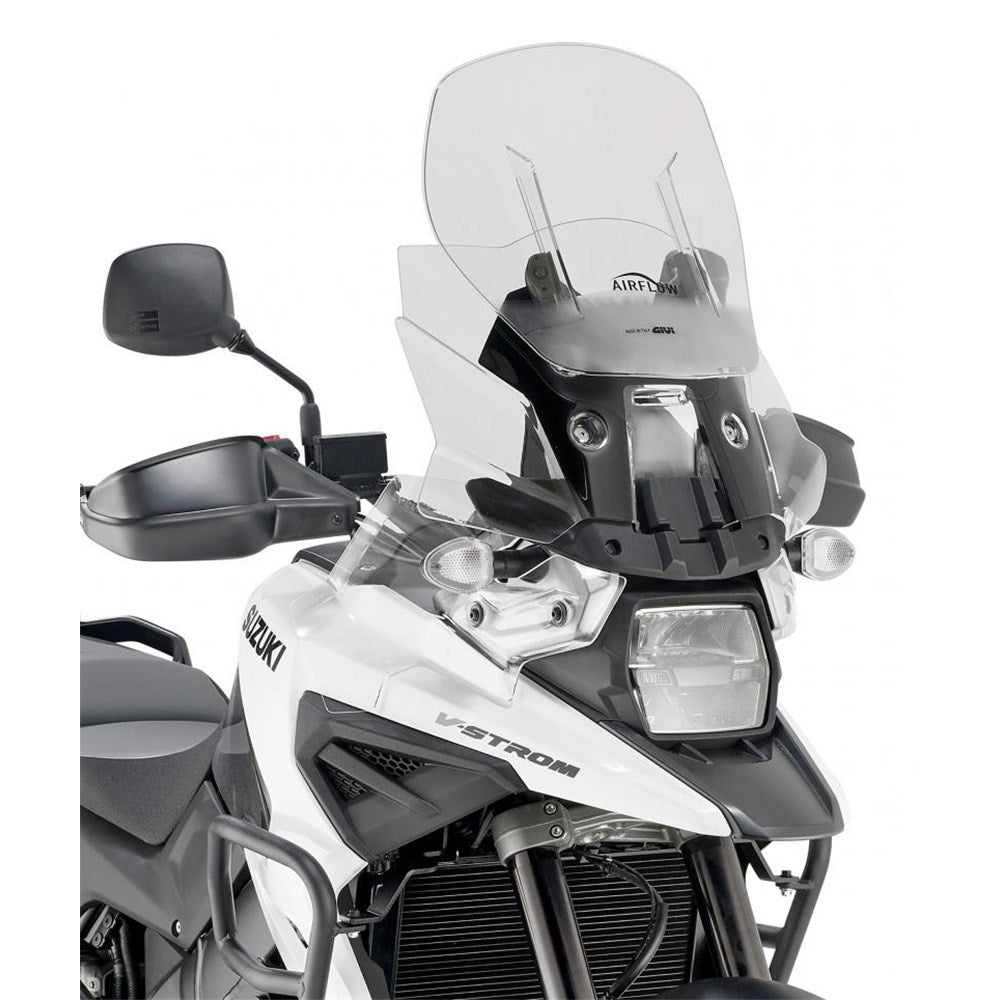 Givi AF3117B Airflow Sliding Clear Windshield (Maximum 57 x 50cm & 12cm travel) for Suzuki V-Strom 1050/V-Strom 1050 XT/V-Strom 1050 SE 20-25/V-Strom 1050 DE 23-25