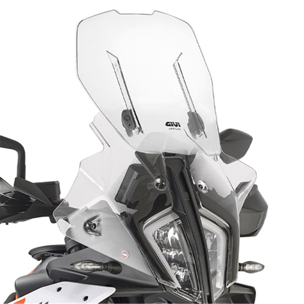 Givi AF7716B Airflow Sliding Clear Windshield (Maximum 37 x 49cm & 12cm travel) for KTM 790 Adventure/890 Adventure/890 SMT 23-25