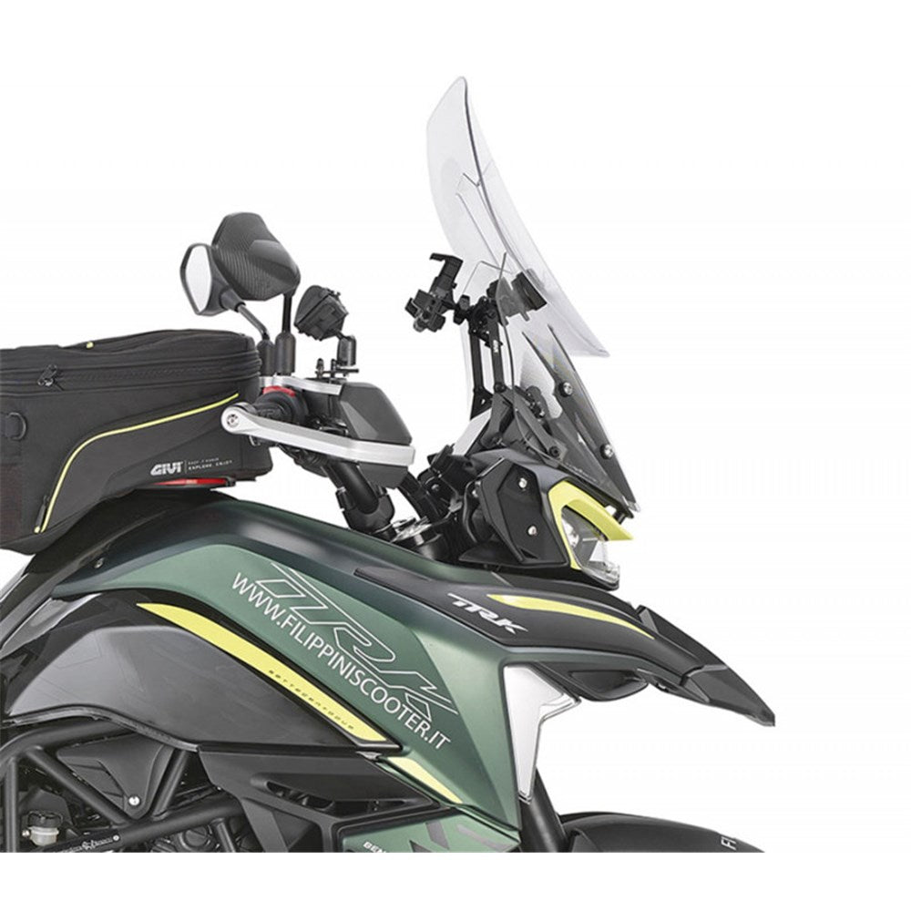 Givi AF8717 Airflow Sliding Clear Windshield (Maximum 59 x 38cm & 12cm travel) for Benelli TRK702/TRK702 X 23-24