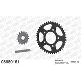 AFAM AFKIT100981 A525XMR3 112L Chain & 16-42T Steel Sprocket Kit for Honda CB300/CBR300 14-19