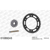 AFAM AFKIT101401 A530XHR2-G 116L Chain & 16-42T Steel Sprocket Kit for Honda CBR1000RA/RR/SP 08-16