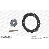AFAM AFKIT102581 A530XSR2-G 110L Chain & 16-43T Steel Sprocket Kit for Yamaha FZ8 N/S 10-16