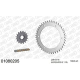AFAM AFKIT102691 A525XHR3-G 110L Chain & 16-43T Steel Sprocket Kit for Yamaha FZ1000 N/S 06-15