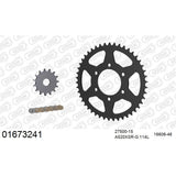 AFAM AFKIT103421 A520XSR-G 114L Chain & 15-46T Steel Sprocket Kit for Kawasaki Ninja 400 18-23