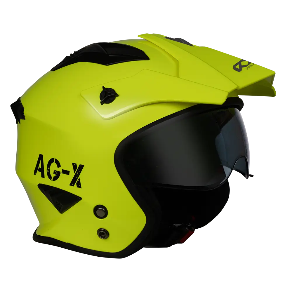 RXT AG-X Solid Gloss Fluro Yellow Helmet