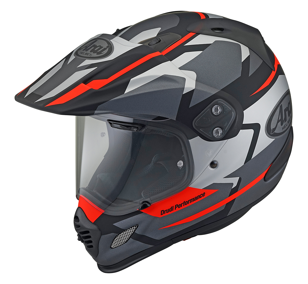 Arai XD-4 Depart Matte Grey/Red Helmet - EasyR