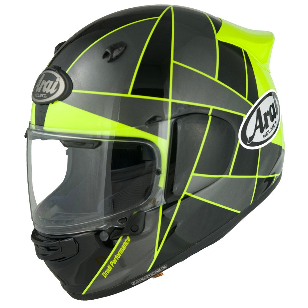 Arai Quantic Peak Yellow Helmet