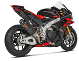 Akrapovic Slip-On Line Carbon Muffler System w/Carbon End Cap for Aprilia RSV4/Tuono V4 21-Up