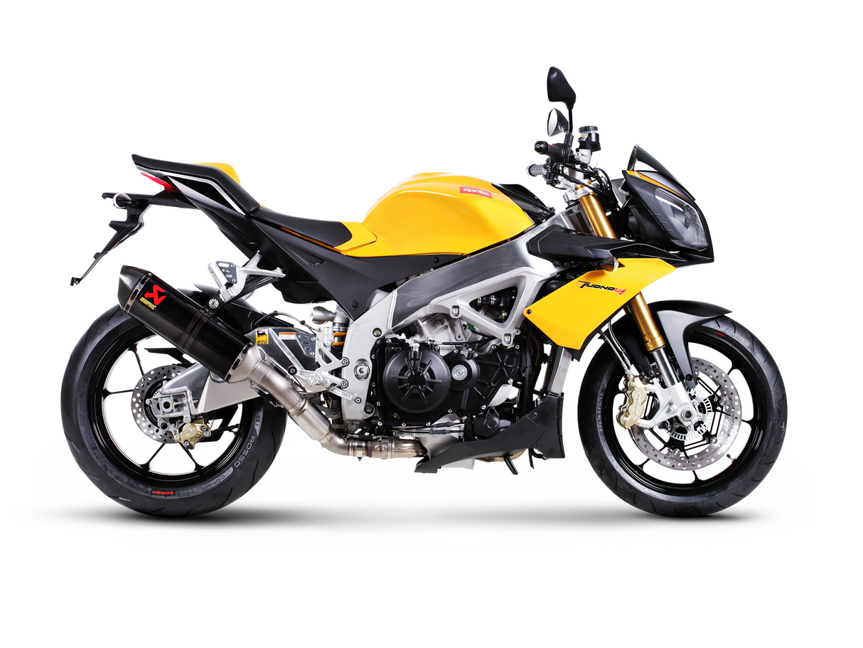 Akrapovic Slip-On Line Carbon Muffler System w/Carbon End Cap for Aprilia RSV4 09-14/Tuono V4 11-16