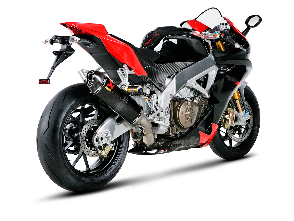 Akrapovic Slip-On Line Carbon Muffler System w/Carbon End Cap for Aprilia RSV4 09-14/Tuono V4 11-16