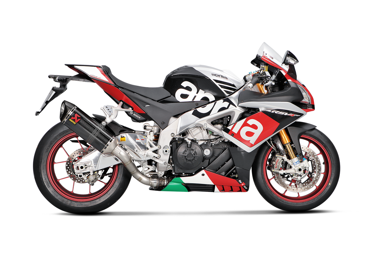 Akrapovic Slip-On Line Carbon Muffler System w/Carbon End Cap for Aprilia RSV4 15-16